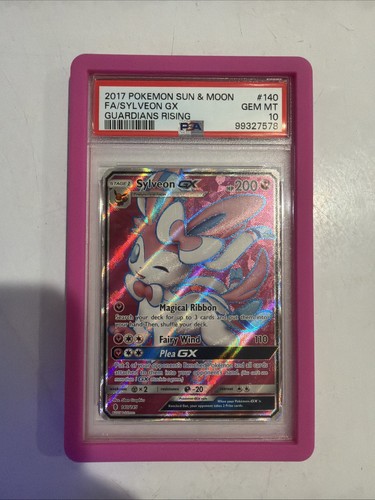 2017 POKEMON SUN & MOON GUARDIANS RISING #140 FULL ART/SYLVEON GX PSA 10 GEM MT