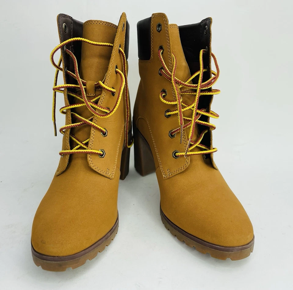 Timberland Women's Allington High Heel Leather Lace Up 6 Inch Boots Size 9 - Image 3 of 4