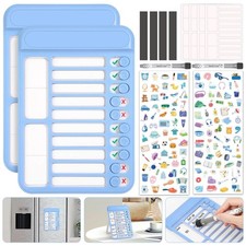 2Pcs Magnetic Dry Erase Chore Chart for Kids - Checklist Task Tracker Board