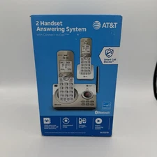 AT&T Expandable Cordless Phone System Answering Machine 2 Handsets Bluetooth