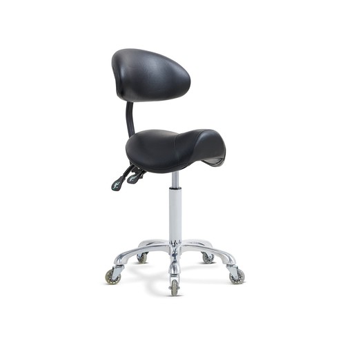 Saddle Stool Rolling Chair with Back Support,Esthetician Tattoo Dental Stool ...