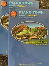 Piano Town Method Music Books, Level 1, Lessons and Technic instructional books