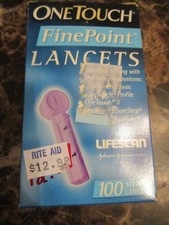 One Touch Fine Point Lancets 100 Pack New Sealed Box