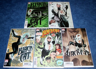 #ad BLACK CAT #1 2 3 4 5 ADAM HUGHES covers 1st print COMIC set MARVEL 2025 NM $22.49