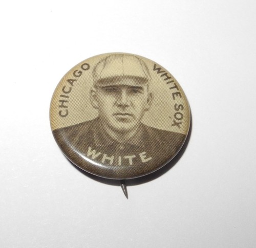 1910-12 Sweet Caporal Baseball Coin Pin Doc White Chicago White Sox Near Mint