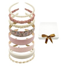 Women Girls Non-Slip Padded Headbands - Cute Pearl Decor Fashion Thin Head Ba...