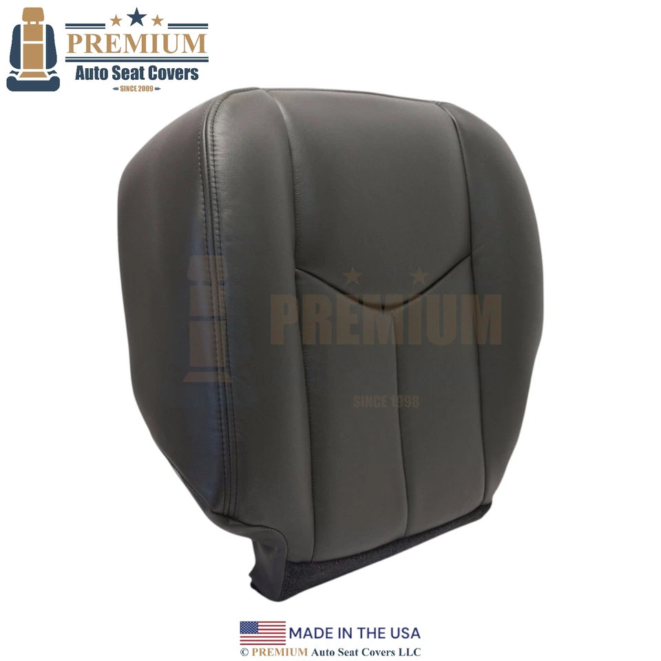 Cubierta inferior de pasajero de cuero genuino para Chevy Silverado 2003-2007 peltre oscuro Foto 3 de 4