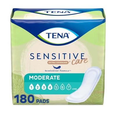 TENA Sensitive Care Extra Coverage Moderate Absorbency Regular, Long 