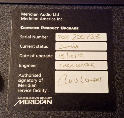 REPRODUCTOR DE CD MERIDIAN 508 24 BITS ALTA RESOLUCIÓN Y MANUAL - EXCELENTE ESTADO - Imagen 10 de 10