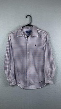 Ralph Lauren Shirt Boys Large Red Blue Plaid Button Down Long Sleeve