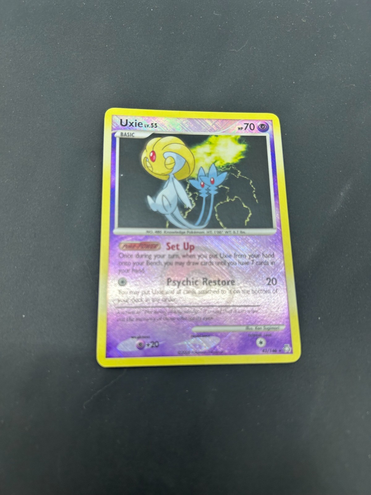 Pokémon TCG Uxie D&P Legends Awakened 43/146 • Rare Crosshatch Holo