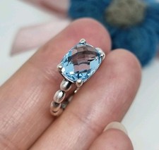 Genuine Pandora Cool Breeze Blue Topaz Ring Size 50 💕  S925 ALE Discontinued 