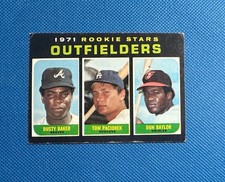 Topps 1971 Rookie Stars #709 Dusty Baker Tom Paciorek Don Baylor High # RC VG