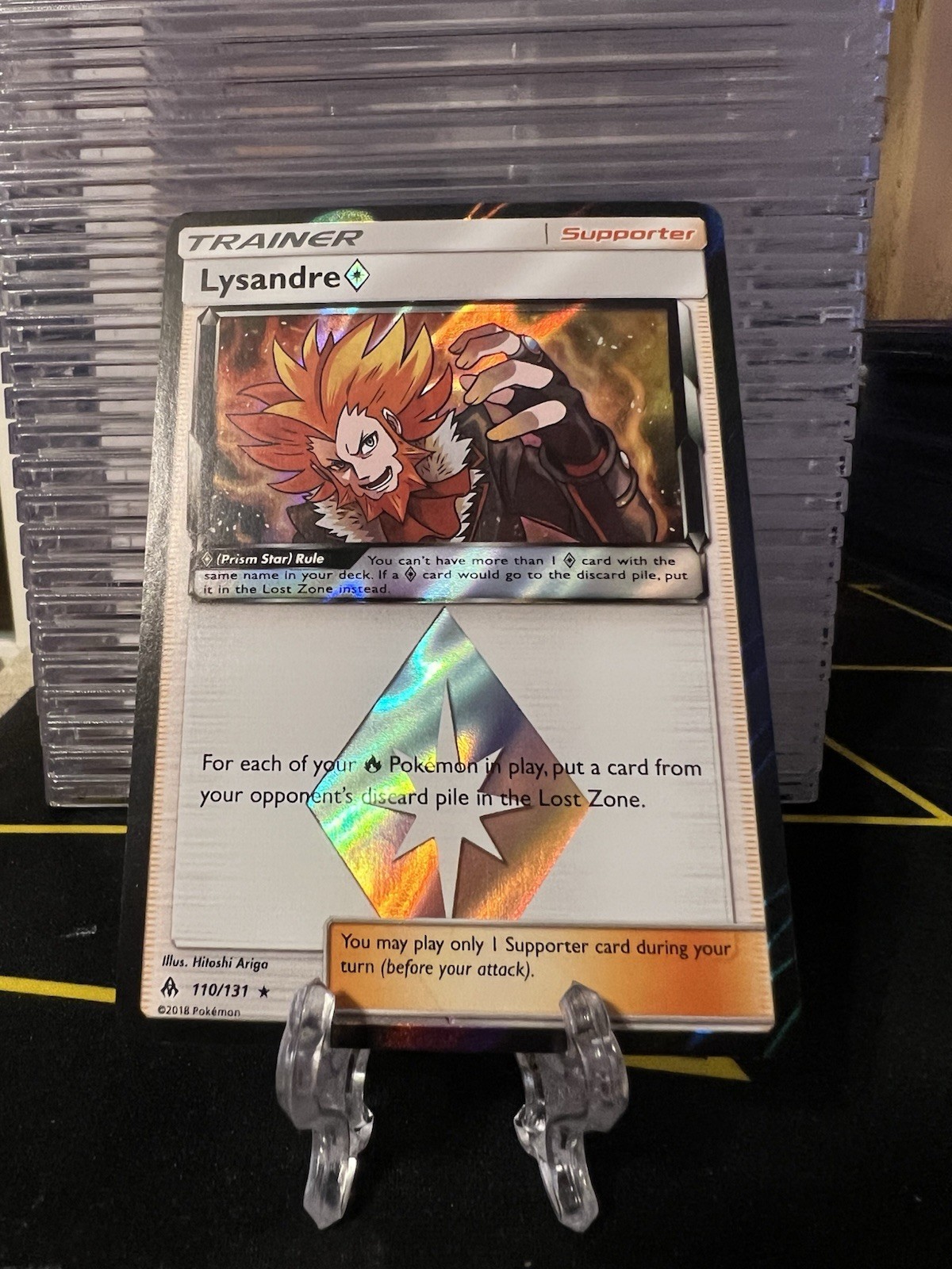 Lysandre 110/131 HOLO Prism Star Rare Forbidden Light Pokemon