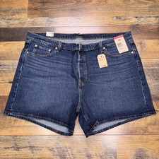 Levis 501 Shorts Womens 24W Button Fly High Rise Stretch New