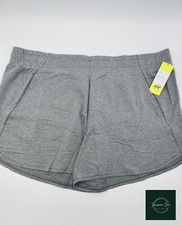 Women's All In Motion Gray Plus Size Mid Rise 2 pocket Shorts- Size 2X