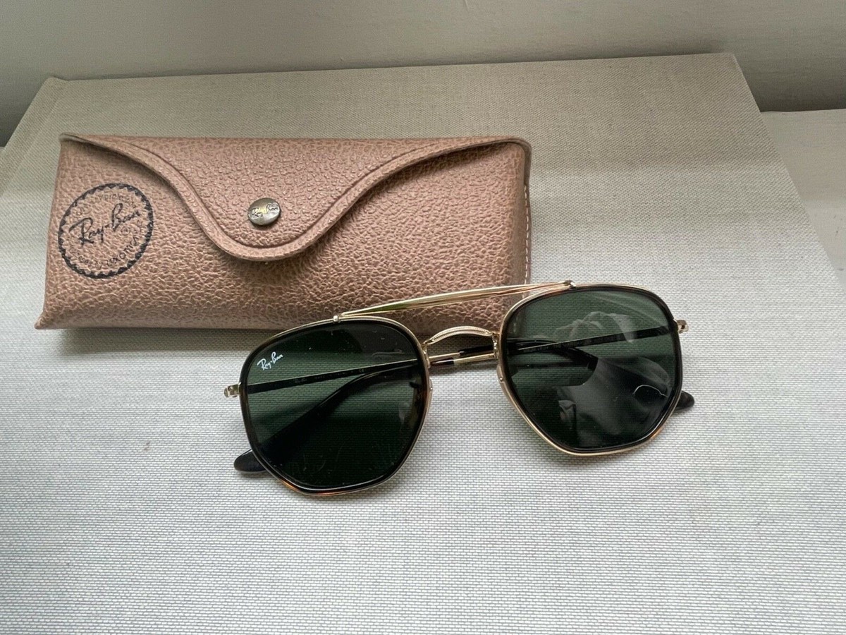 Ray-Ban RB3648 001 54-21 Gold Frame Green Lens Sunglasses 