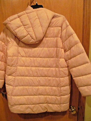 GIUBBINO IMBOTTITO colore champagne con CAPPUCCIO rimovibile~ donna taglia GRANDE~NUOVO con etichette - Foto 2 di 3