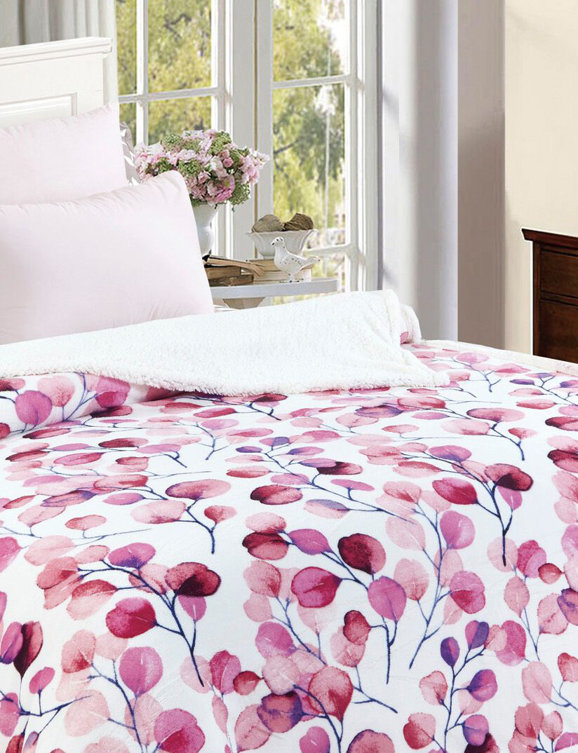 Plaid Agnellato In Morbida Flannel Stampata Matrimoniale Elisa Invernale (2148)