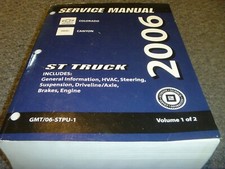 2006 Chevrolet Colorado STEERING SUSPENSION ENGINE BRAKES AXLE Service Manual xz