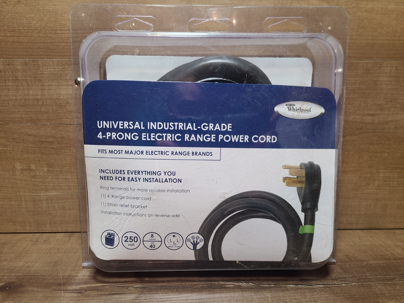 Whirlpool 8171394RC 4-foot 40 Amp 4 Wire Range Power Cord for sale 