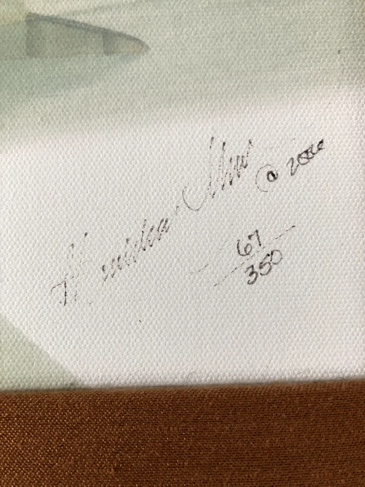 P Buckley Moss "just Visiting" giclee print on canvas, 67/350, framed w/matte - Изображение 3 из 4