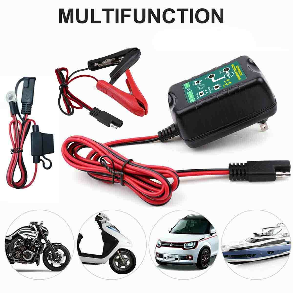 Automatic Battery Charger Maintainer Motorcycle Trickle Float For Tender 6V 12V