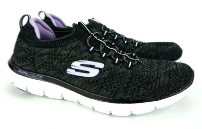 skechers dual lite womens black