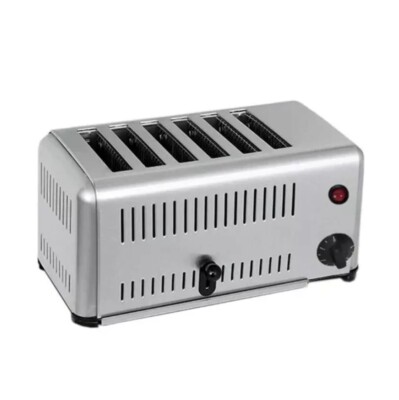 Kommerzieller Elektrischer 6 Scheiben Toaster Edelstahl Top of the Range