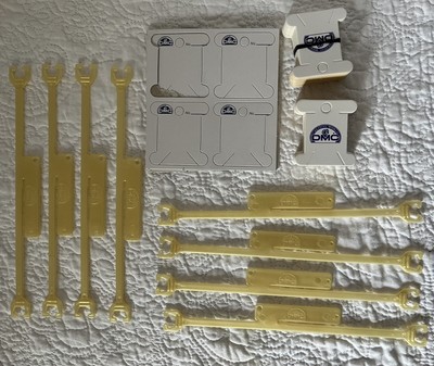 DMC Stitch Bow Zahnseide Halter x 8 & DMC Karton Zahnseide Spulen x 88