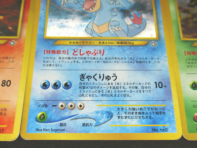 Typhlosion Feraligatr Meganium 3cards set No.154 157 160 Japanese