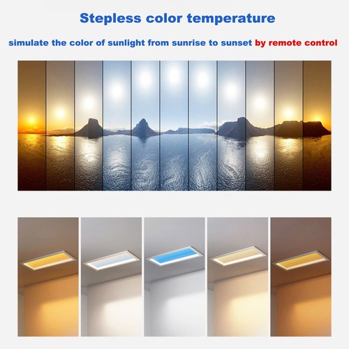 Dimmable 72W LED Panel Sunshine Light Fixture Roof Window Blue Sky Ceiling Lamps - 第 3/28 張圖片
