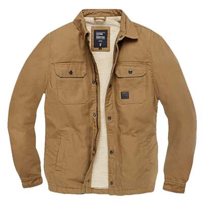 Vintage Industries Dean Sherpa Jacket Dark Tan
