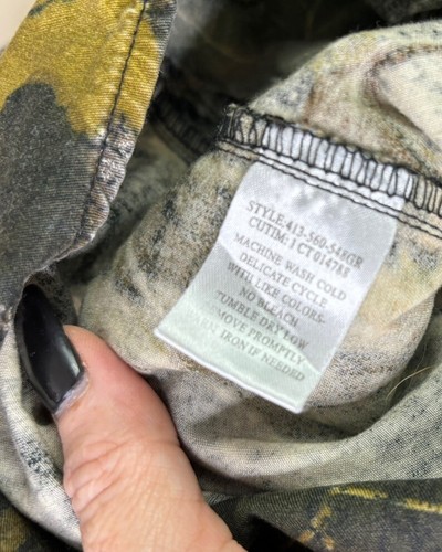 Mossy Oak Western Large Sleeveless Break Up Camo 100% Cotton Hunting Shirt EUC - Picture 4 of 7