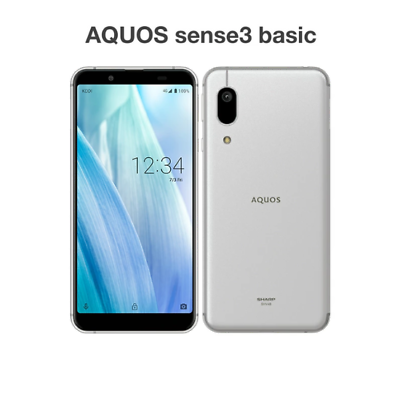 SHARP AQUOS sense3 basic 907SH Silver Smartphone Android SHARP AQUOS sense3 basic 907SH Silver Smartphone Android
