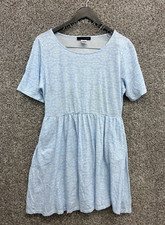 Trixie + Lulu Dress 100% Cotton Blue Dress Fit and Flare Knit Dress Women's L