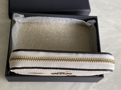 NWT COACH SNOWY BEARS CHALK/MULTI SMALL ZIP AROUND WALLET C6603 | eBay