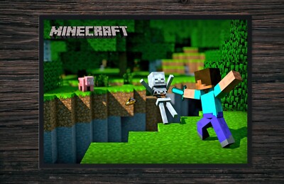 Epic Minecraft Battle Poster - Steve vs. Skeleton Archer