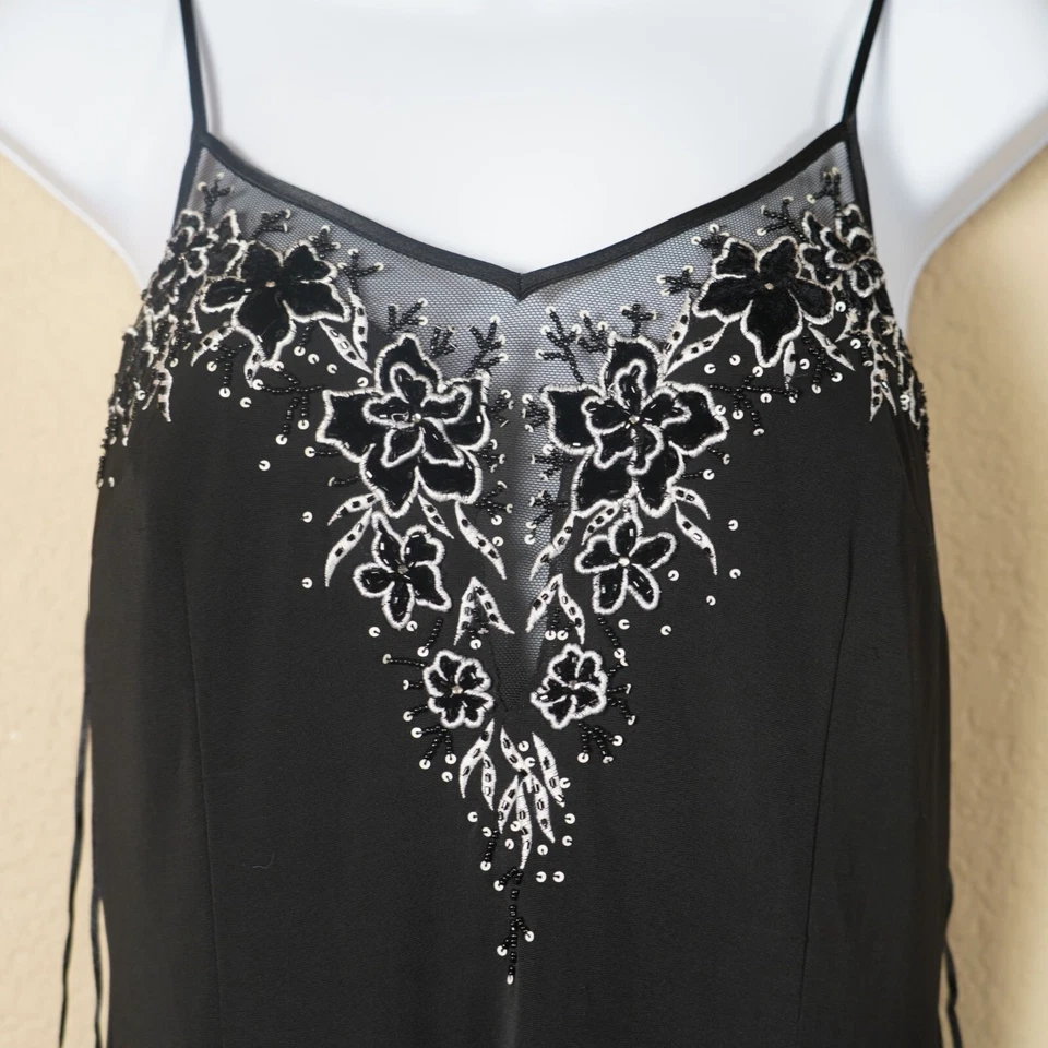 JS Boutique Womens Y2k Fairy Flower Embroidered High Low Hem Dress Whimsygoth 10 - Image 3 of 4