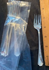 1  COLFAX BY DURGIN STERLING SILVER  DESSERT  FORK 5 1/2"  NOT MONOGRAMMED 4 AV.