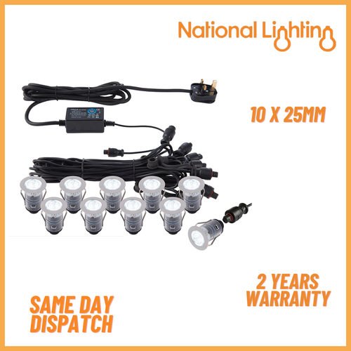Recessed LED Decking Lights Kit Outdoor Ground Lights for Garden Pathway-IP67 - Picture 8 of 34