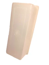 Tupperware Cheese Keeper Velveeta Butter Meat White #518-1 W/Lid #519-1 Vintage