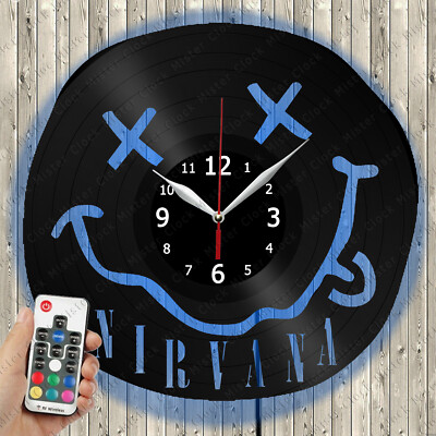 LED Vinyl Clock Nirvana LED Light Vinyl Record Wall Clock LED Wall Clock 159
