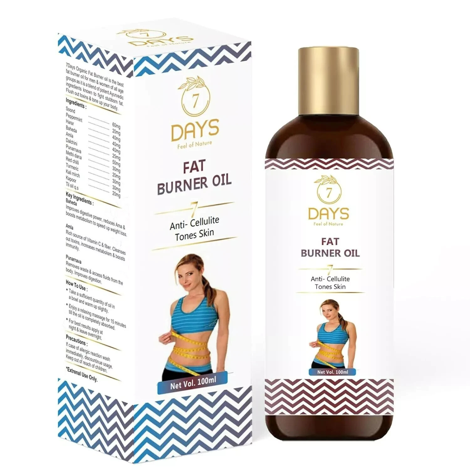 7 Days Fat Burner Oil for Weight Loss & Slimming 100ml-image