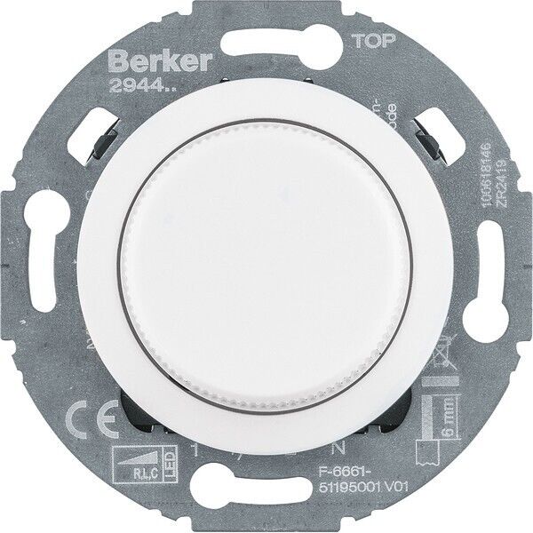 Image of Berker Uni-Drehdimmer Z.-st.(LED) 294410 IP20 LED Lampe weiß Leuchte Dimmer