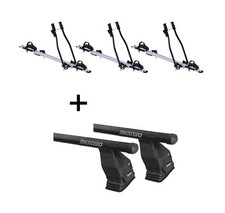 3x Fahrradträger SAGITTAR+Dachträger Tema Stahl für für BMW 5er F10 4Tür 10-16