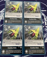x4 Cooties Kick BT11-106 C Playset Digimon TCG Dimensional Phase