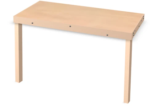 Prak-TISCH Modellbahntisch / Unterbau 1x0.5 m - 1x Modul 2x Beine 5 mm Sperrholz