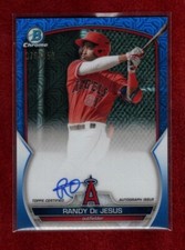 RANDY DeJESUS 2023 BOWMAN CHROME MEGA BOX BLUE AUTO 76/150 LA ANGELS