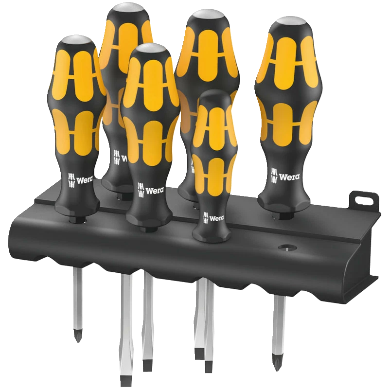 Wera 932/6 Schraubmeisselsatz + Rack Schraubendreher Set 6 -teilig